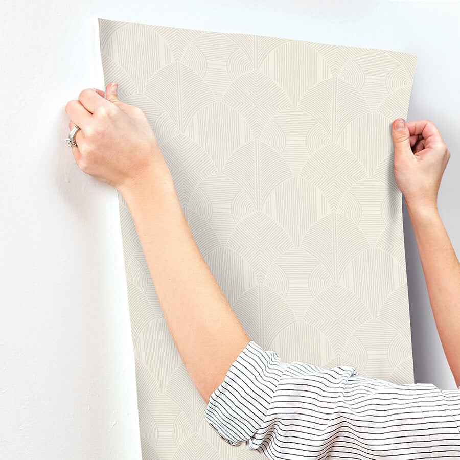 Meyberg Ivory Geometric Wallpaper - York Wallcoverings - 4155-72805 - York Wallcoverings Wallpaper