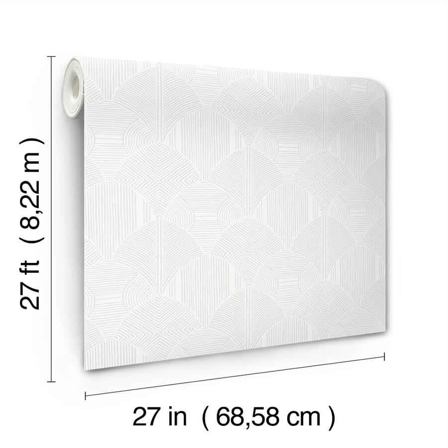 Meyberg Silver Geometric Wallpaper - York Wallcoverings - 4155-72806 - York Wallcoverings Wallpaper