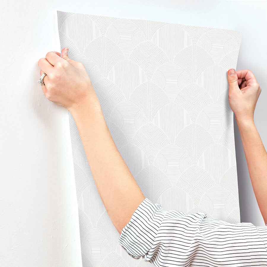 Meyberg Silver Geometric Wallpaper - York Wallcoverings - 4155-72806 - York Wallcoverings Wallpaper