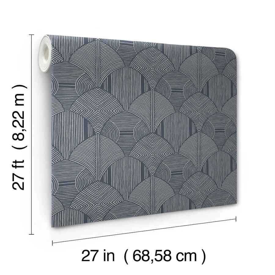 Meyberg Blue Geometric Wallpaper - York Wallcoverings - 4155-72807 - York Wallcoverings Wallpaper