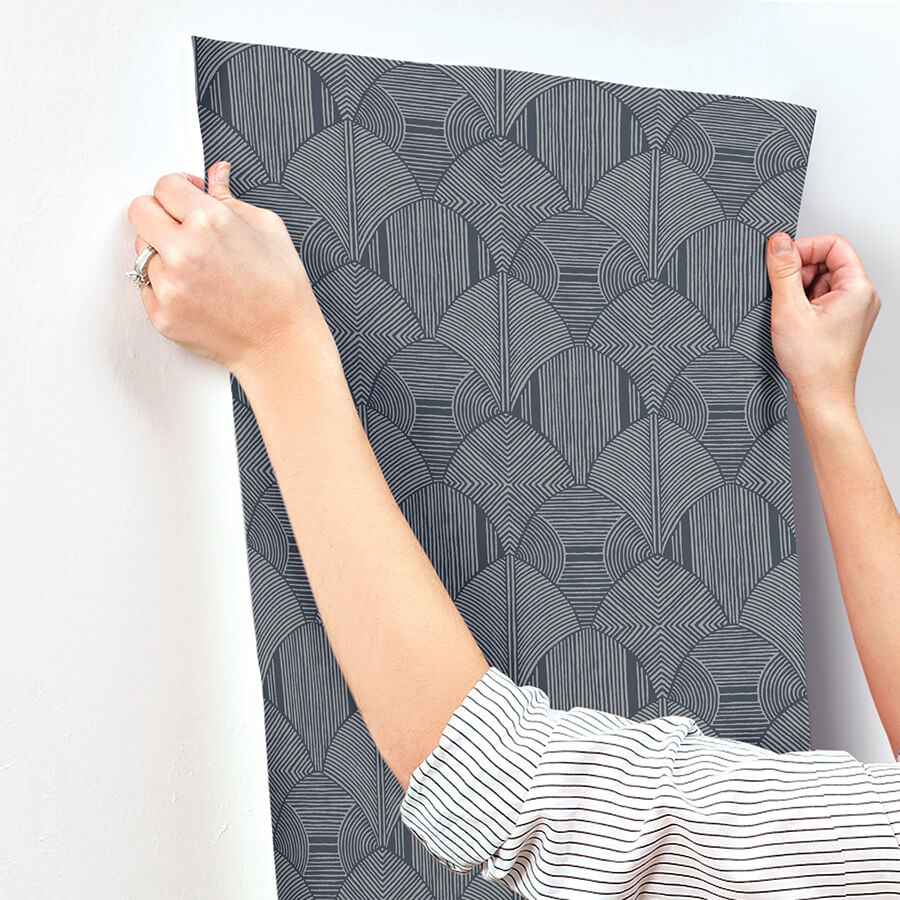 Meyberg Blue Geometric Wallpaper - York Wallcoverings - 4155-72807 - York Wallcoverings Wallpaper