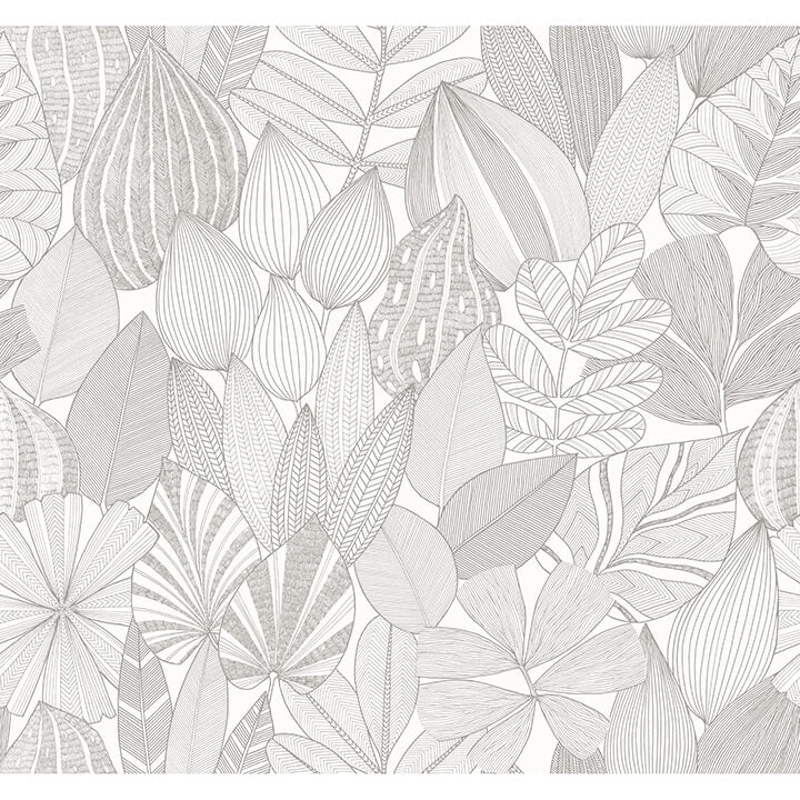 mathias-grey-botanical-wallpaper-york-wallcoverings-4155-72809 - York Wallcoverings Wallpaper