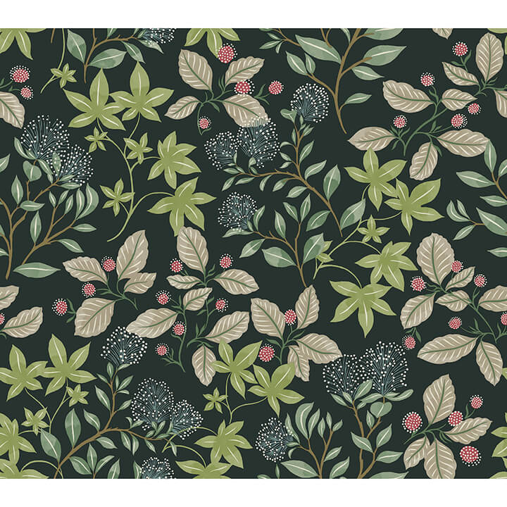 mildred-evergreen-botanical-trail-wallpaper-york-wallcoverings-4155-72813 - York Wallcoverings Wallpaper
