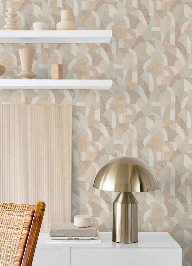Macario Peach Peel & Stick Wallpaper - York Wallcoverings - NUS6369 - York Wallcoverings Wallpaper
