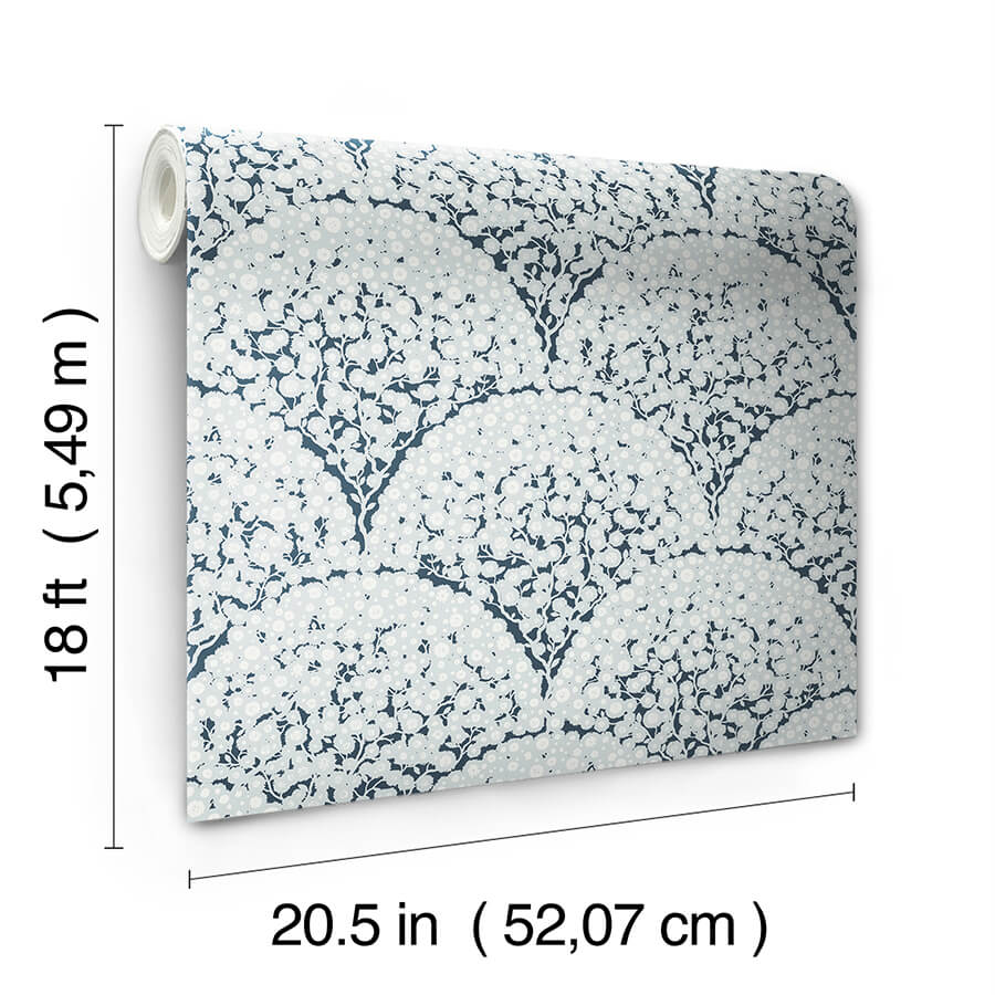 rowan-blue-peel-and-stick-wallpaper-york-wallcoverings-nus6371 - York Wallcoverings Wallpaper