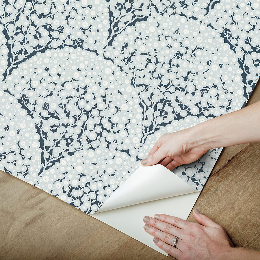 rowan-blue-peel-and-stick-wallpaper-york-wallcoverings-nus6371 - York Wallcoverings Wallpaper