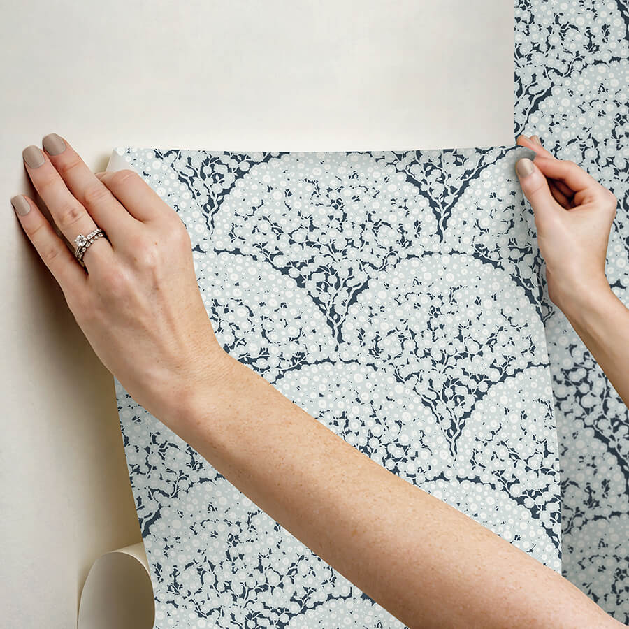 rowan-blue-peel-and-stick-wallpaper-york-wallcoverings-nus6371 - York Wallcoverings Wallpaper