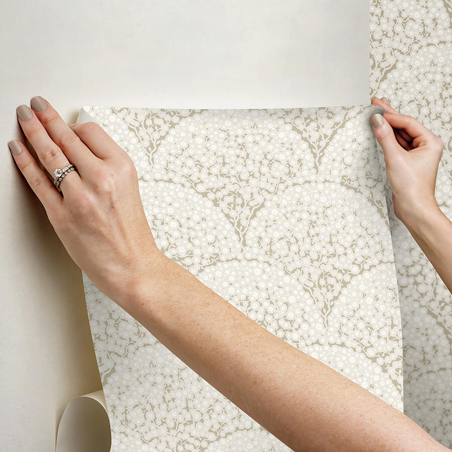 rowan-taupe-peel-and-stick-wallpaper-york-wallcoverings-nus6372 - York Wallcoverings Wallpaper