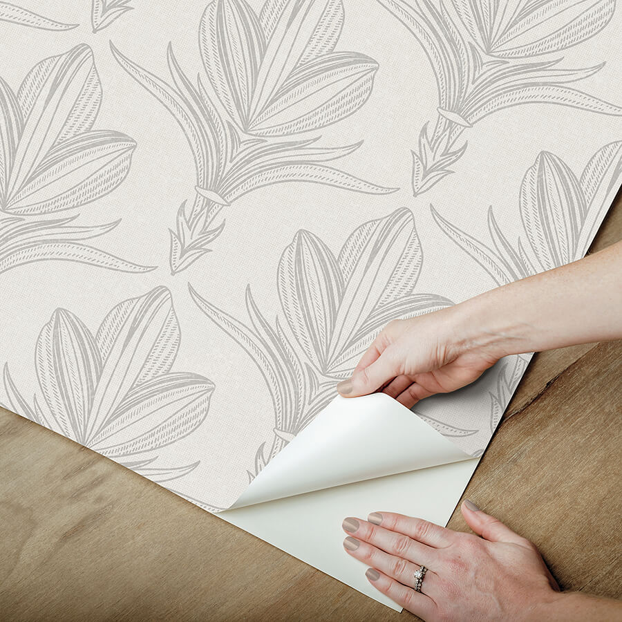 larkyn-grey-peel-and-stick-wallpaper-york-wallcoverings-nus6373 - York Wallcoverings Wallpaper