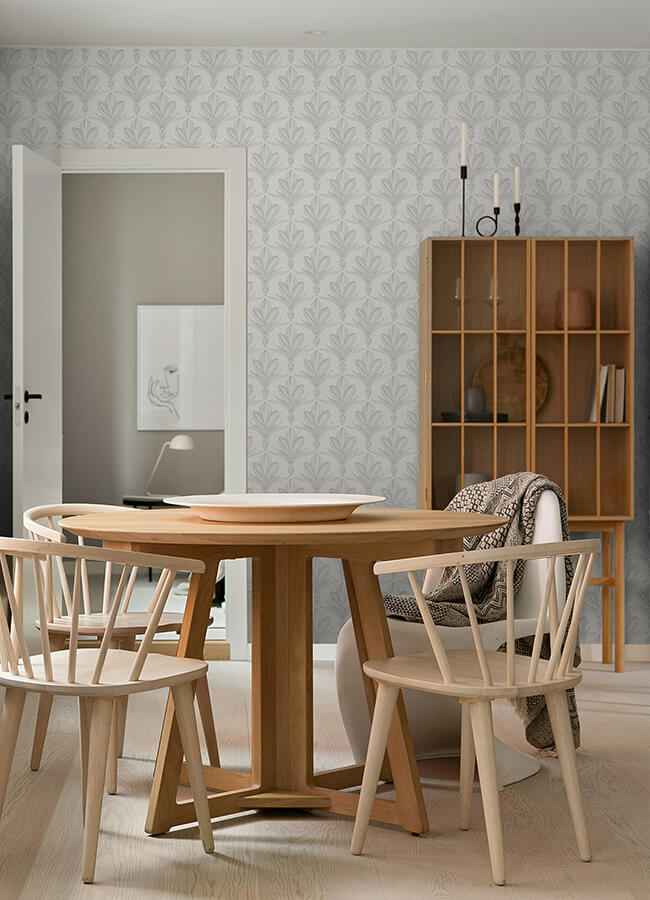 Larkyn Grey Peel & Stick Wallpaper - York Wallcoverings - NUS6373 - York Wallcoverings Wallpaper