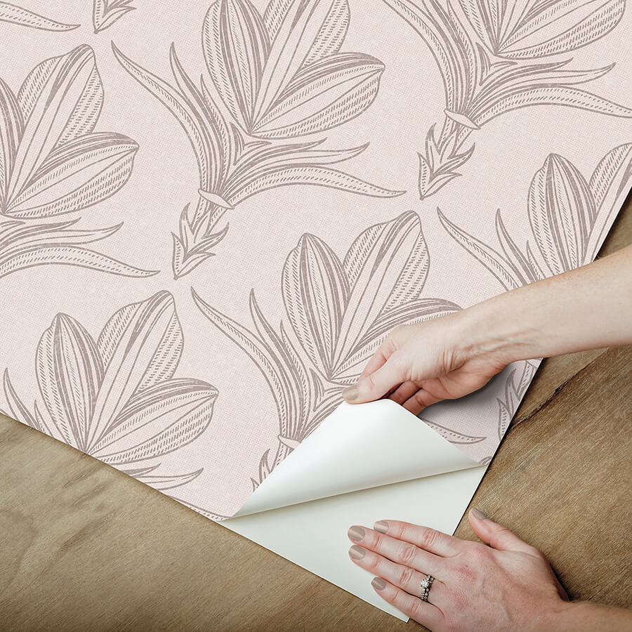larkyn-pink-peel-and-stick-wallpaper-york-wallcoverings-nus6374 - York Wallcoverings Wallpaper