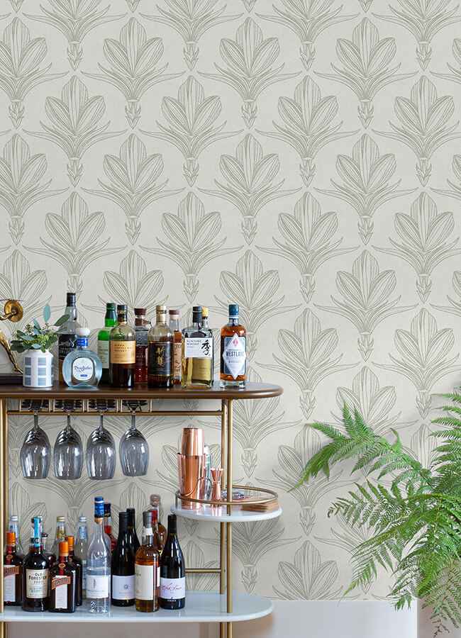 Larkyn Green Peel & Stick Wallpaper - York Wallcoverings - NUS6375 - York Wallcoverings Wallpaper