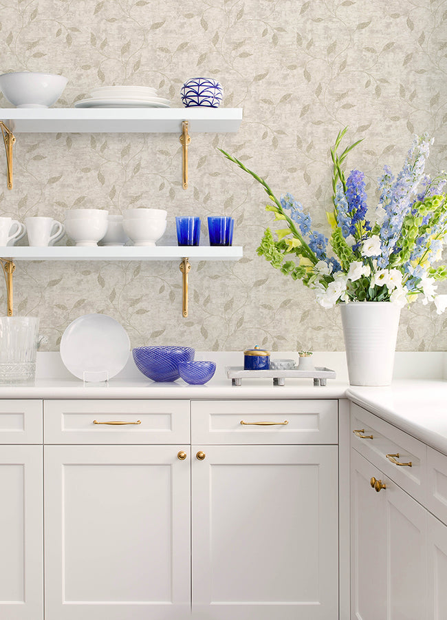 stonewall-ivory-vine-wallpaper-york-wallcoverings-4168-17745 - York Wallpaper Wallpaper