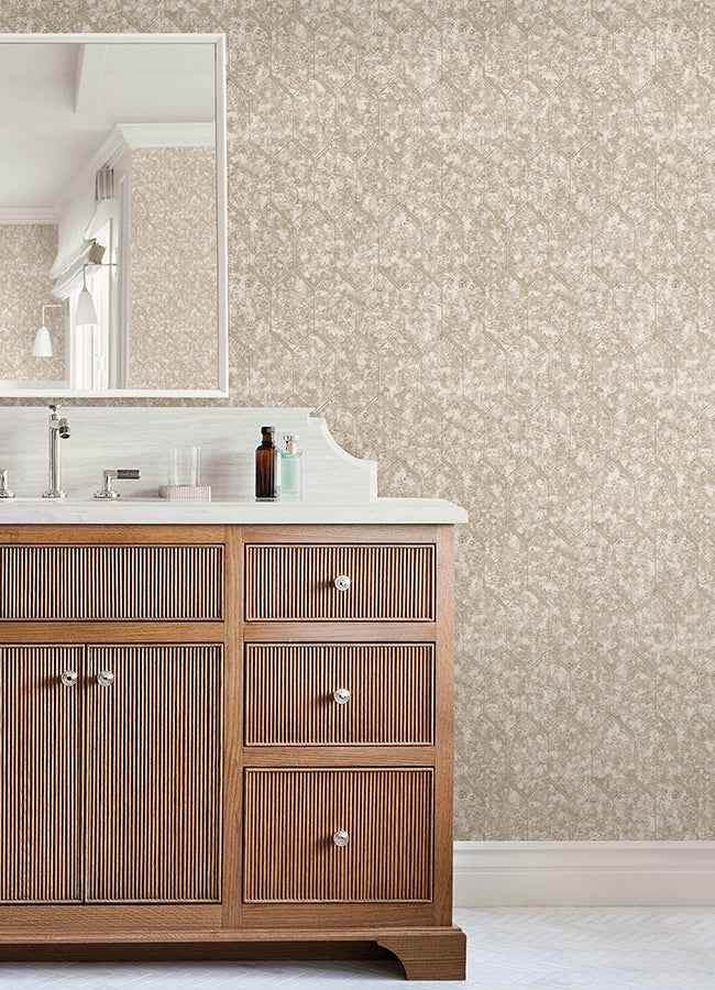Limestone Beige Tile Wallpaper - York Wallcoverings - 4168-19902 - York Wallcoverings Wallpaper