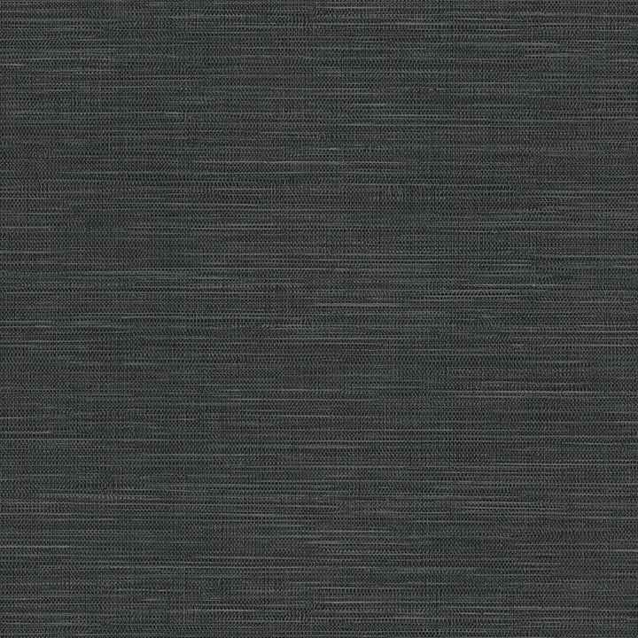 Winn Black Faux Grasscloth Wallpaper - York Wallcoverings - 4174-4611