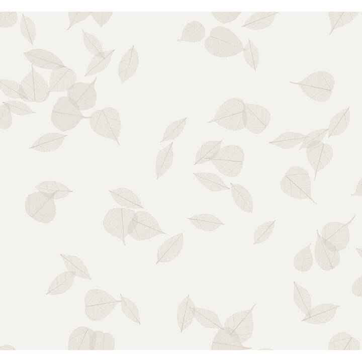 Myles White Leaves Wallpaper - York Wallcoverings - 4174-4647
