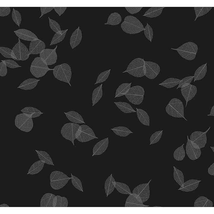 Myles Black Leaves Wallpaper - York Wallcoverings - 4174-4650 - York Wallcoverings Wallpaper