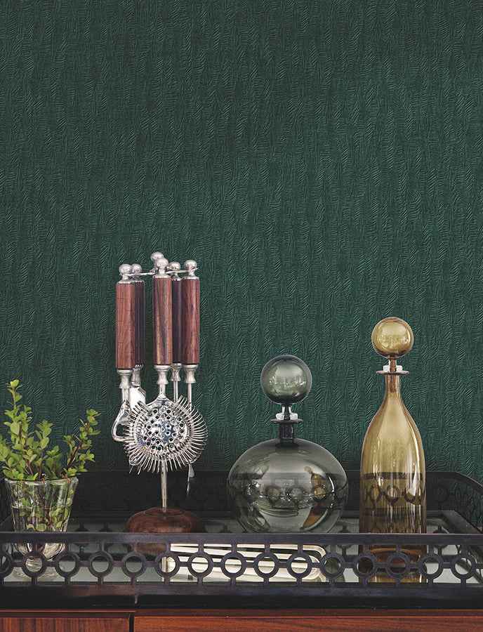 Bryson Evergreen Feathered Texture Wallpaper - York Wallcoverings - 4174-4656 - York Wallcoverings Wallpaper