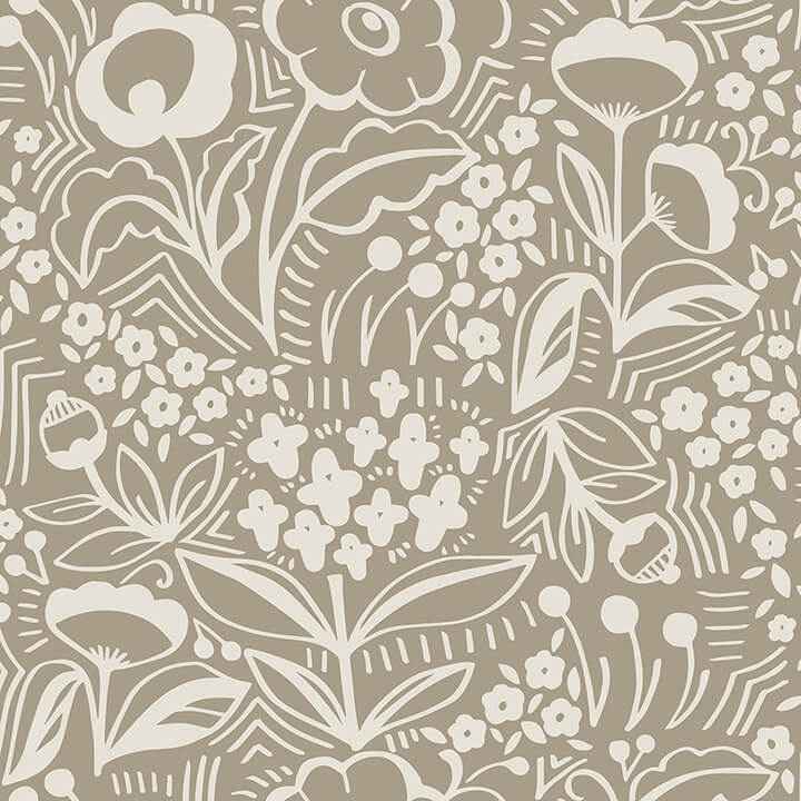 Jeani Light Brown Peel and Stick Wallpaper - York Wallcoverings - MCS6403 - York Wallcoverings Wallpaper