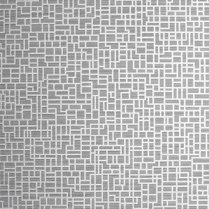 Satoni Silver Geometric Wallpaper - York Wallcoverings - AH293100