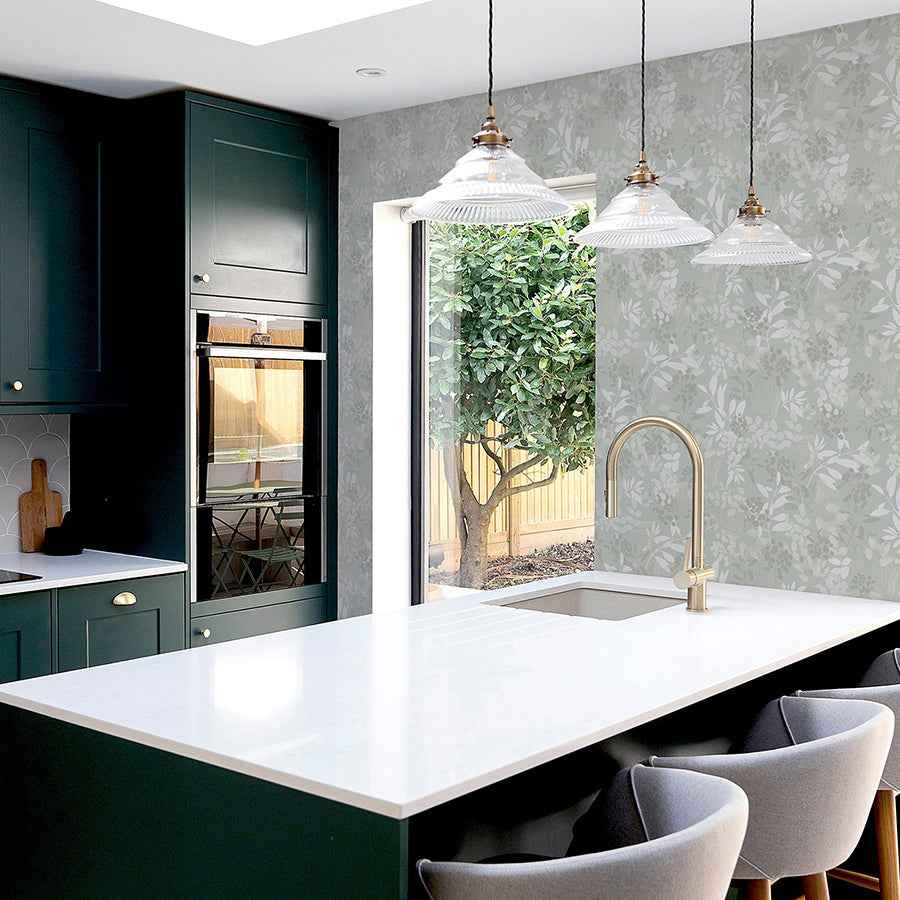 Wanda Light Green Botanical Wallpaper - York Wallcoverings - AH294605 - York Wallcoverings Wallpaper