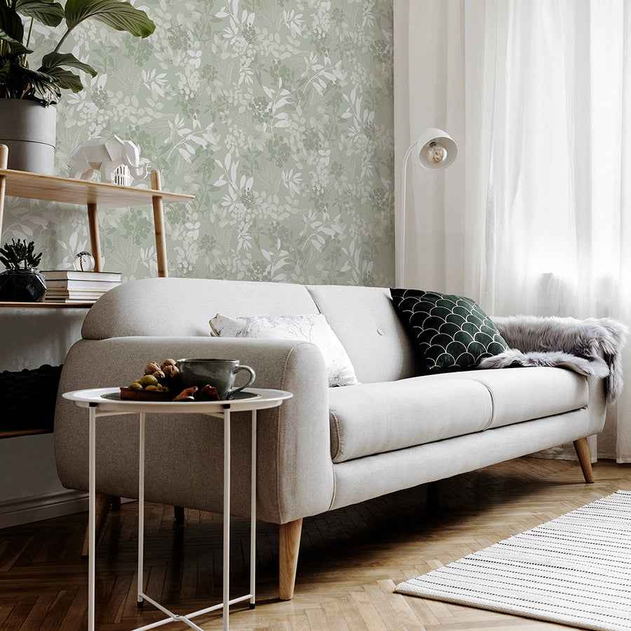 Wanda Light Green Botanical Wallpaper - York Wallcoverings - AH294605 - York Wallcoverings Wallpaper