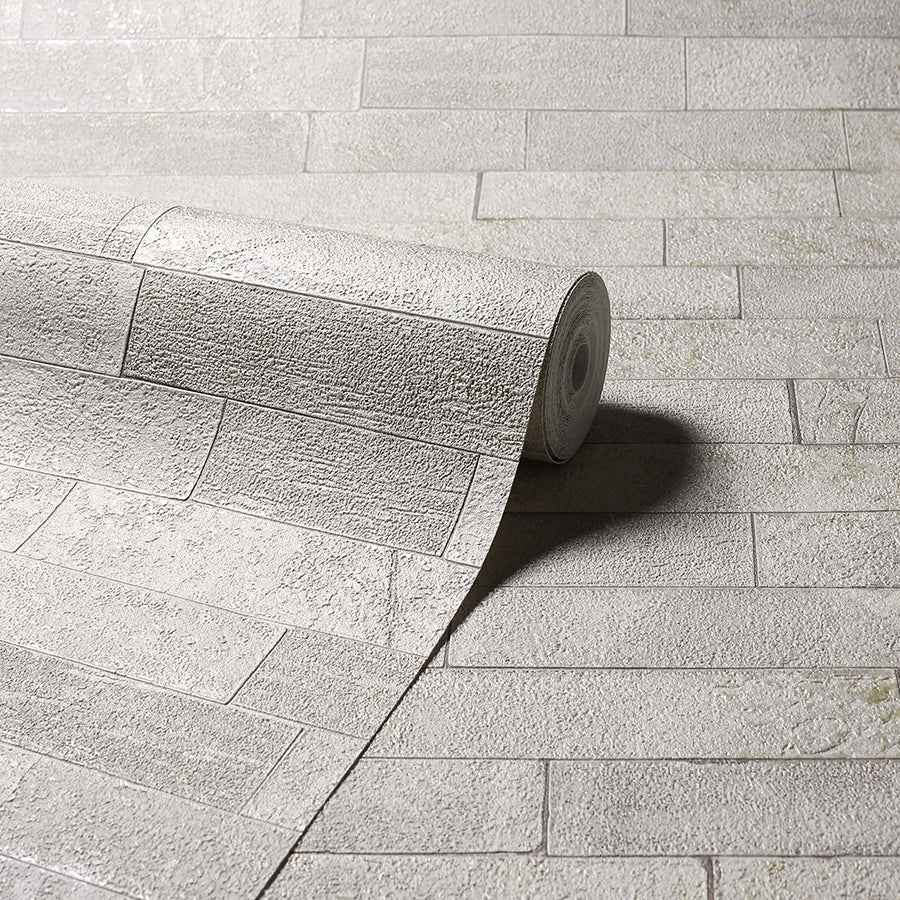 Mortimer Taupe Brick Wallpaper - York Wallcoverings - AH295201 - York Wallcoverings Wallpaper