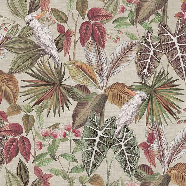 Lorraine Neutral Tropical Wallpaper - York Wallcoverings - AH296908 - York Wallcoverings Wallpaper