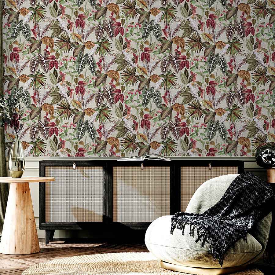 Lorraine Neutral Tropical Wallpaper - York Wallcoverings - AH296908 - York Wallcoverings Wallpaper