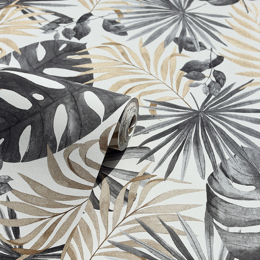 eustis-black-jungle-wall-wallpaper-york-wallcoverings-ah297105 - York Wallcoverings Wallpaper