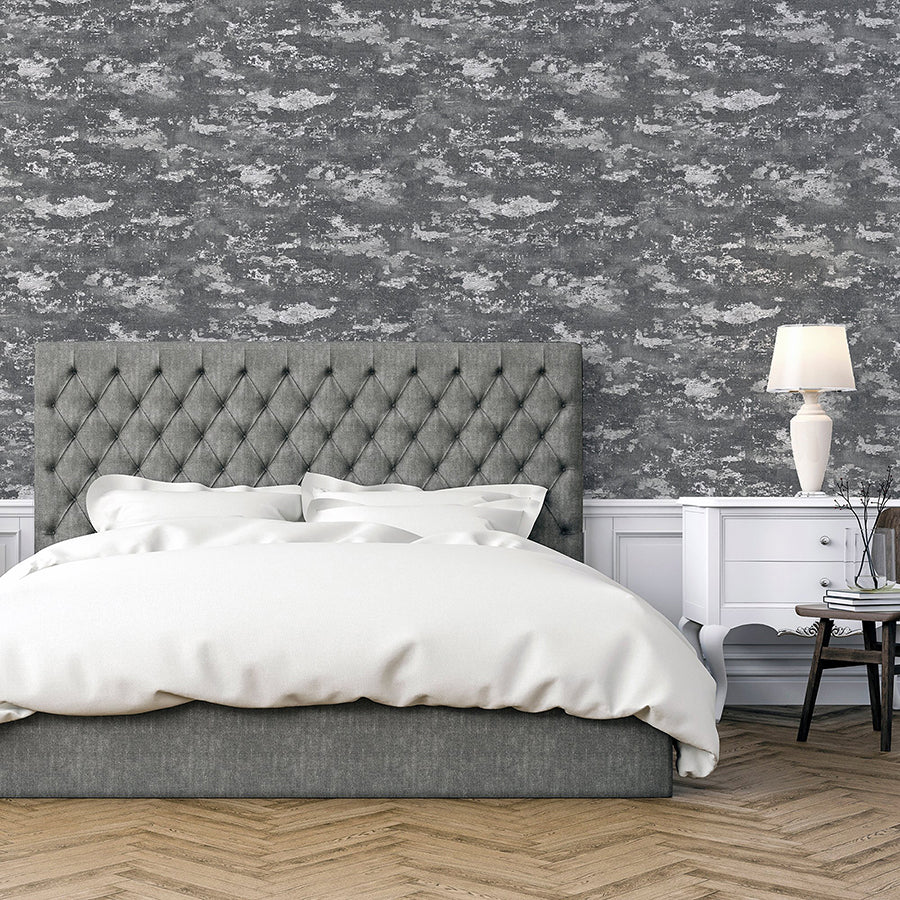 mercer-dark-grey-patina-wallpaper-york-wallcoverings-ah297601 - York Wallcoverings Wallpaper