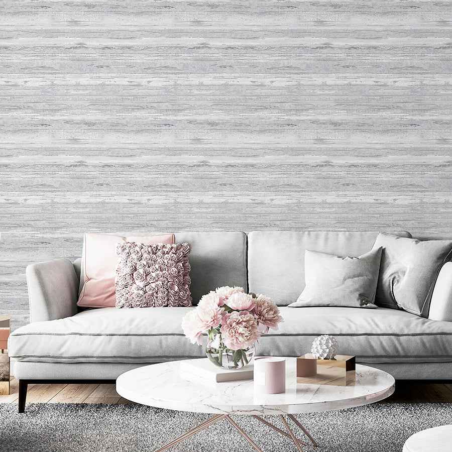 Philomena Silver Striated Wallpaper - York Wallcoverings - AH297703 - York Wallcoverings Wallpaper