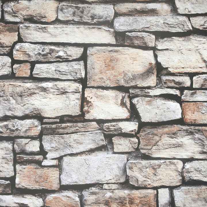 Norman Neutral Stone Wallpaper - York Wallcoverings - AH668901 - York Wallcoverings Wallpaper