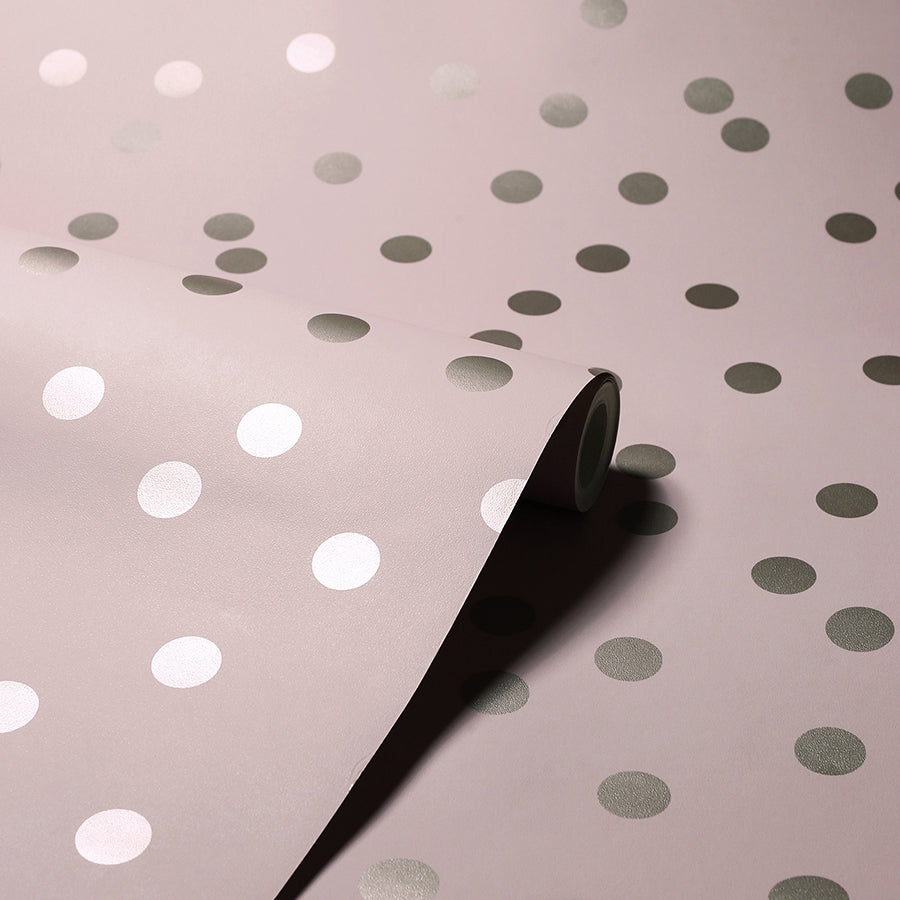 priscella-blush-polka-dot-wallpaper-york-wallcoverings-ah685000 - York Wallcoverings Wallpaper