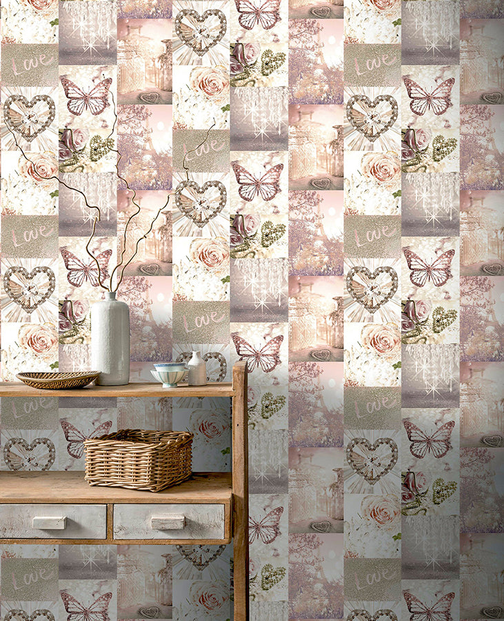 ryo-blush-inspirational-wallpaper-york-wallcoverings-ah691107 - York Wallcoverings Wallpaper