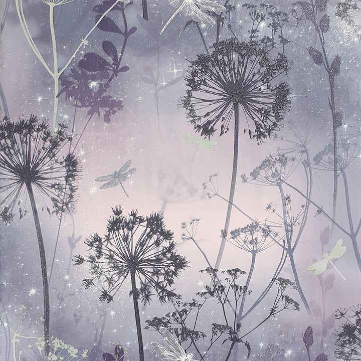Lena Purple Floral Wallpaper - York Wallcoverings - AH692306 - York Wallcoverings Wallpaper