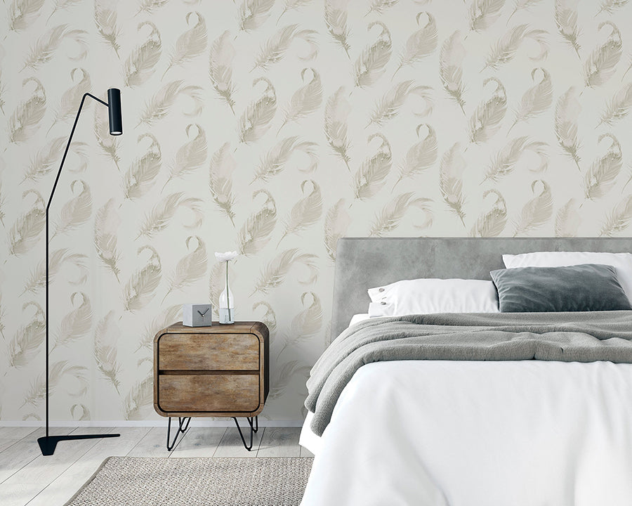 natsuko-metallic-feathers-wallpaper-york-wallcoverings-ah692601 - York Wallcoverings Wallpaper