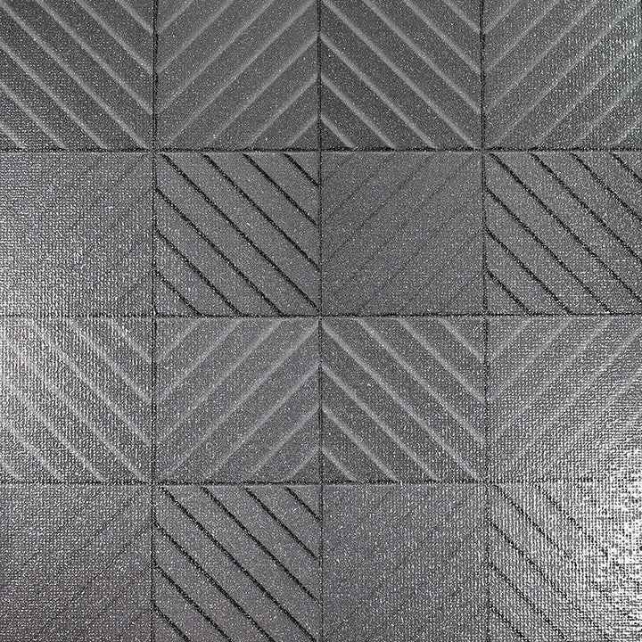 Randall Dark Grey Geometric Wallpaper - York Wallcoverings - AH692809