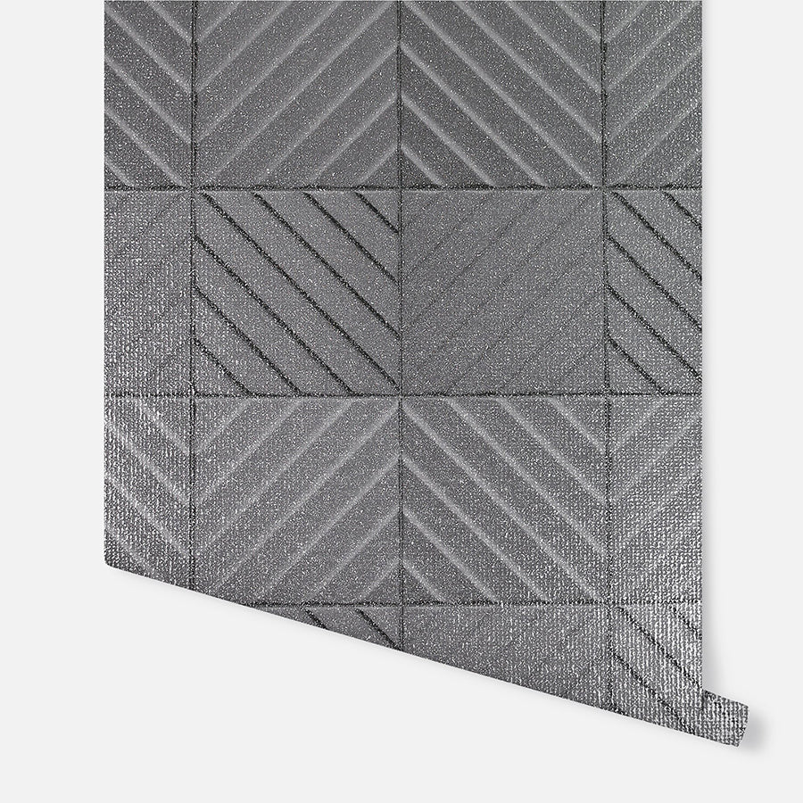 randall-dark-grey-geometric-wallpaper-york-wallcoverings-ah692809 - York Wallcoverings Wallpaper