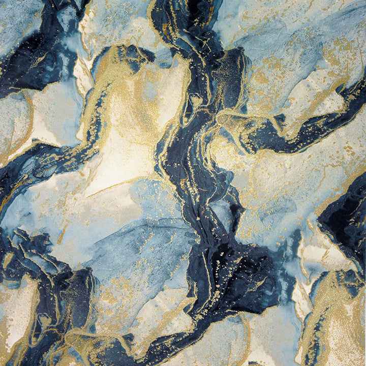 Ursula Dark Blue Abstract Wallpaper - York Wallcoverings - AH693404 - York Wallcoverings Wallpaper