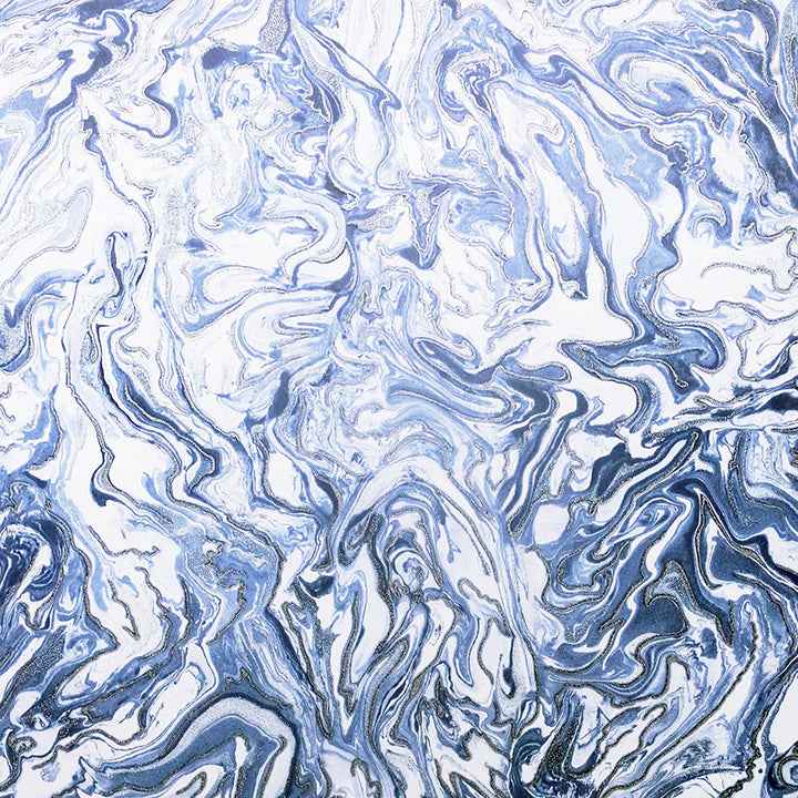 Osgood Navy Marbled Wallpaper - York Wallcoverings - AH693902
