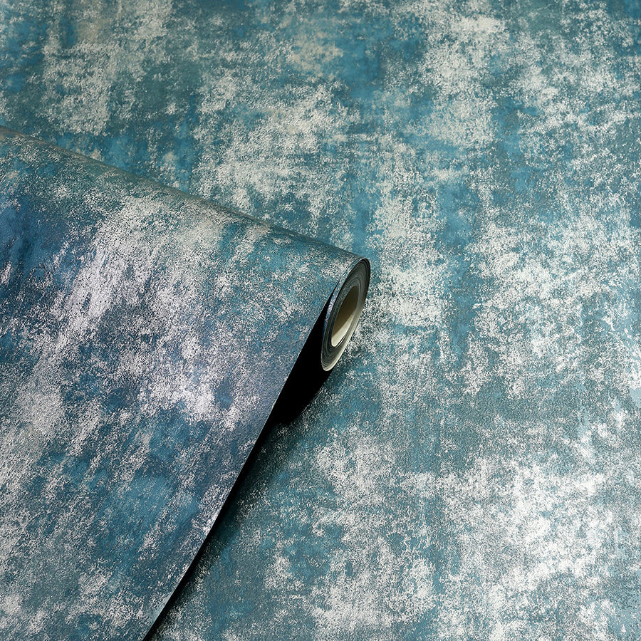velour-teal-distressed-wallpaper-york-wallcoverings-ah904005 - York Wallcoverings Wallpaper