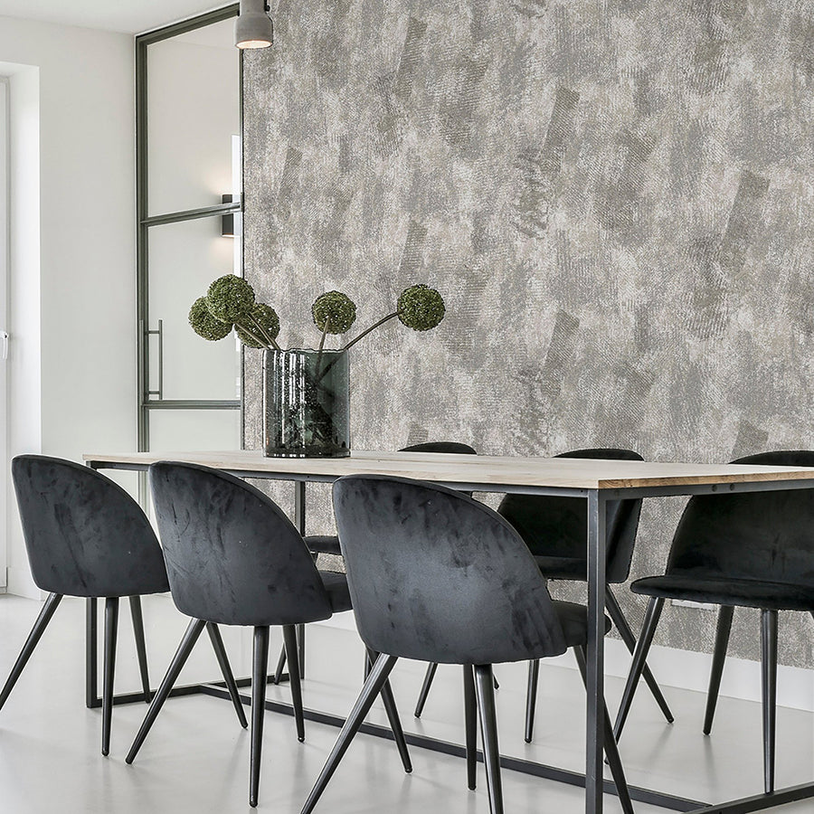 barney-grey-brushed-strokes-wallpaper-york-wallcoverings-ah904405 - York Wallcoverings Wallpaper