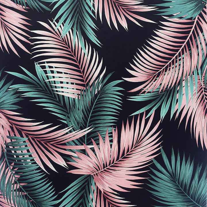 Eliza Sea Green Palm Fronds Wallpaper - York Wallcoverings - AH908308
