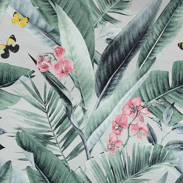 Miriam Grey Tropical Wallpaper - York Wallcoverings - AH909404