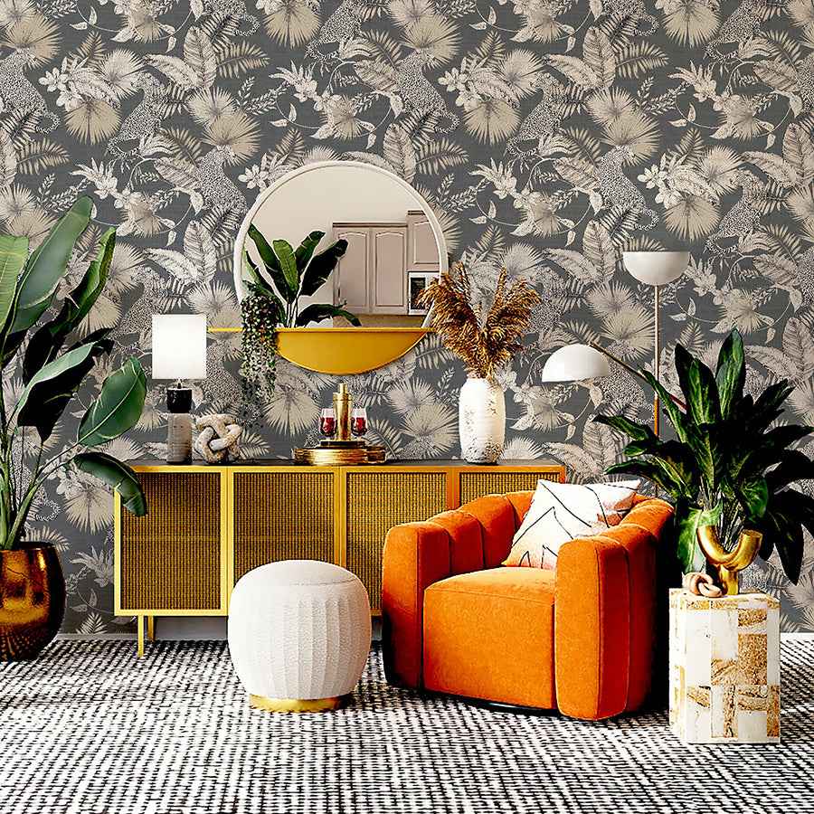 Maude Neutral Tropical Wallpaper - York Wallcoverings - AH909408 - York Wallcoverings Wallpaper
