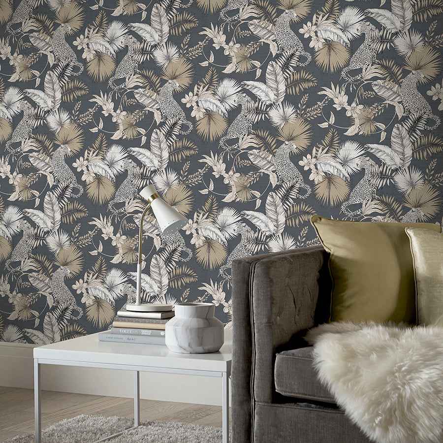 Maude Neutral Tropical Wallpaper - York Wallcoverings - AH909408 - York Wallcoverings Wallpaper