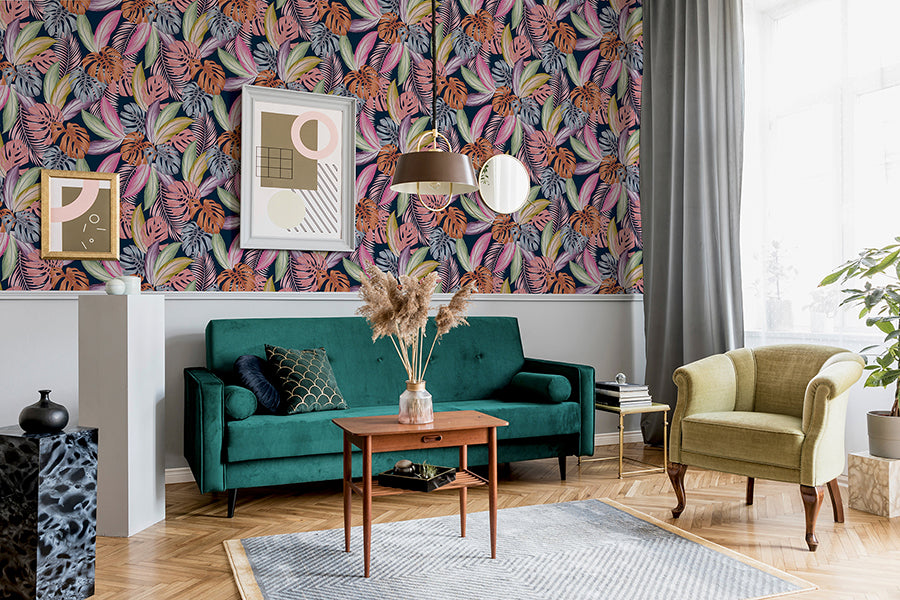 vivette-multicolor-hot-tropic-wallpaper-york-wallcoverings-ah909409 - York Wallcoverings Wallpaper