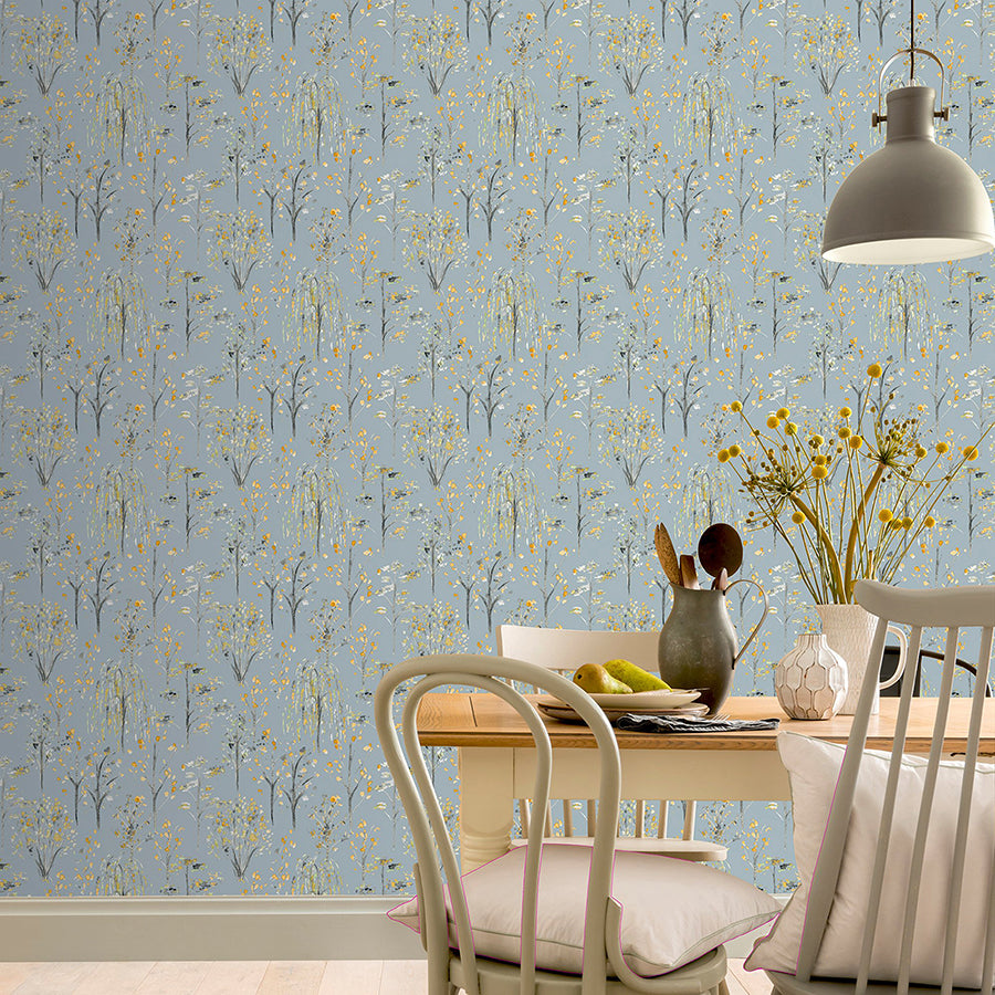 mayumi-yellow-birch-grove-wallpaper-york-wallcoverings-ah909503 - York Wallcoverings Wallpaper