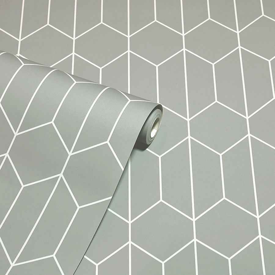 Orson Grey Trellis Wallpaper - York Wallcoverings - AH909700 - York Wallcoverings Wallpaper